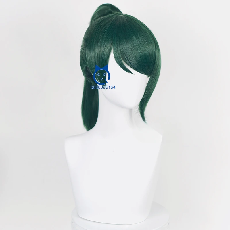 Jujjutsu Kaiiisen Movie Zenin Maki Cosplay 45cm Short Dark Green Wig for Comic Con Coser Heat Resistant Synthetic Hair Halloween