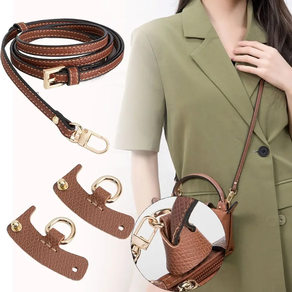 Women Transformation Conversion Hang Buckle Handbag Belts Crossbody Bags Accessories Genuine Leather Strap for Longchamp