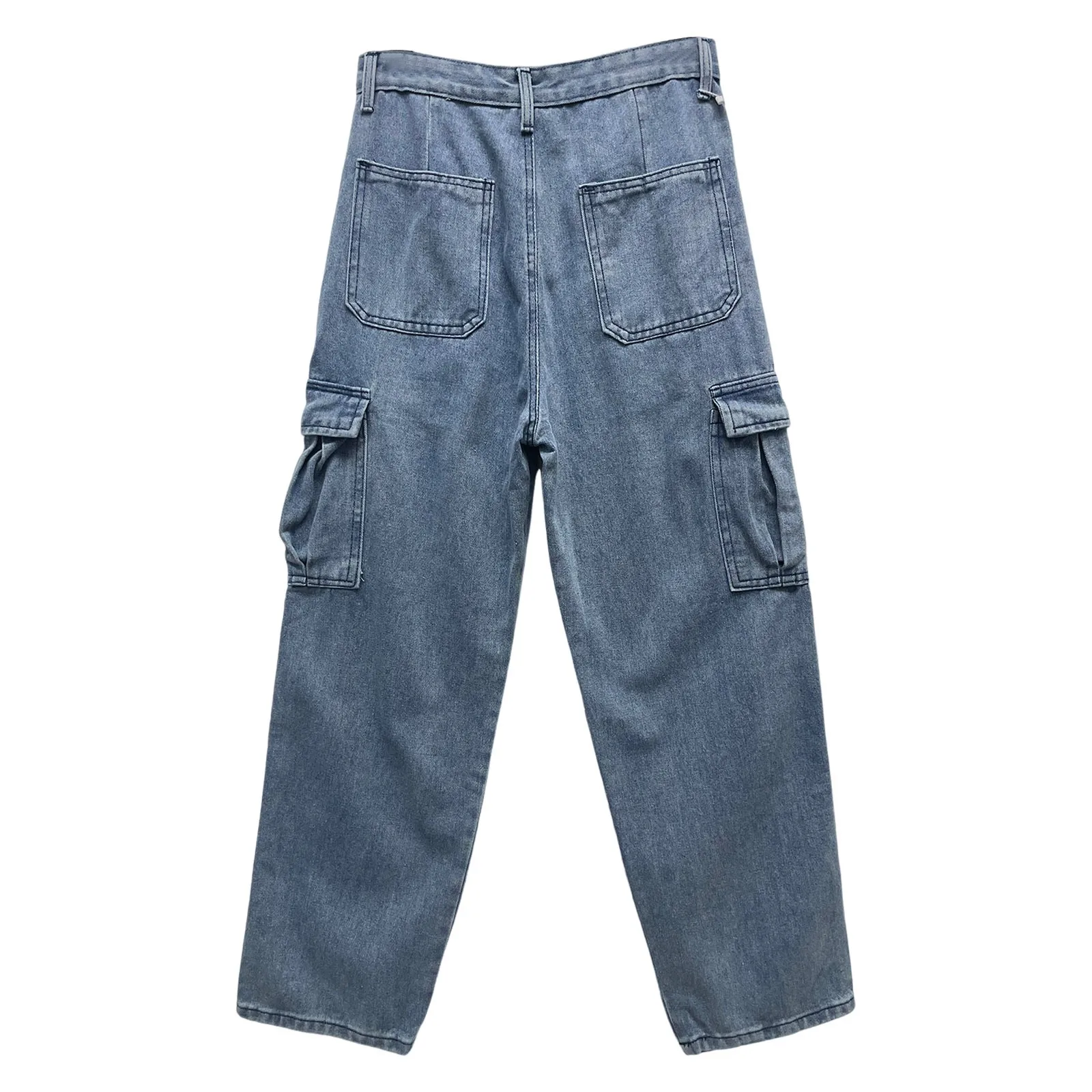 Baggy Jeans Men Blue Wide Denim Pants Oversize Cargo Korean Fashion Male Clothes Streetwear Trousers Sweatpants Men Pants