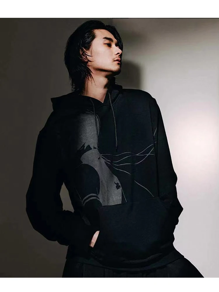 

2024 Unisex Clothing Pullover Yamamoto-Style Hoodie Clothes Hoody New In Hoodies & Sweatshirts Owens Tops For Man Clothing