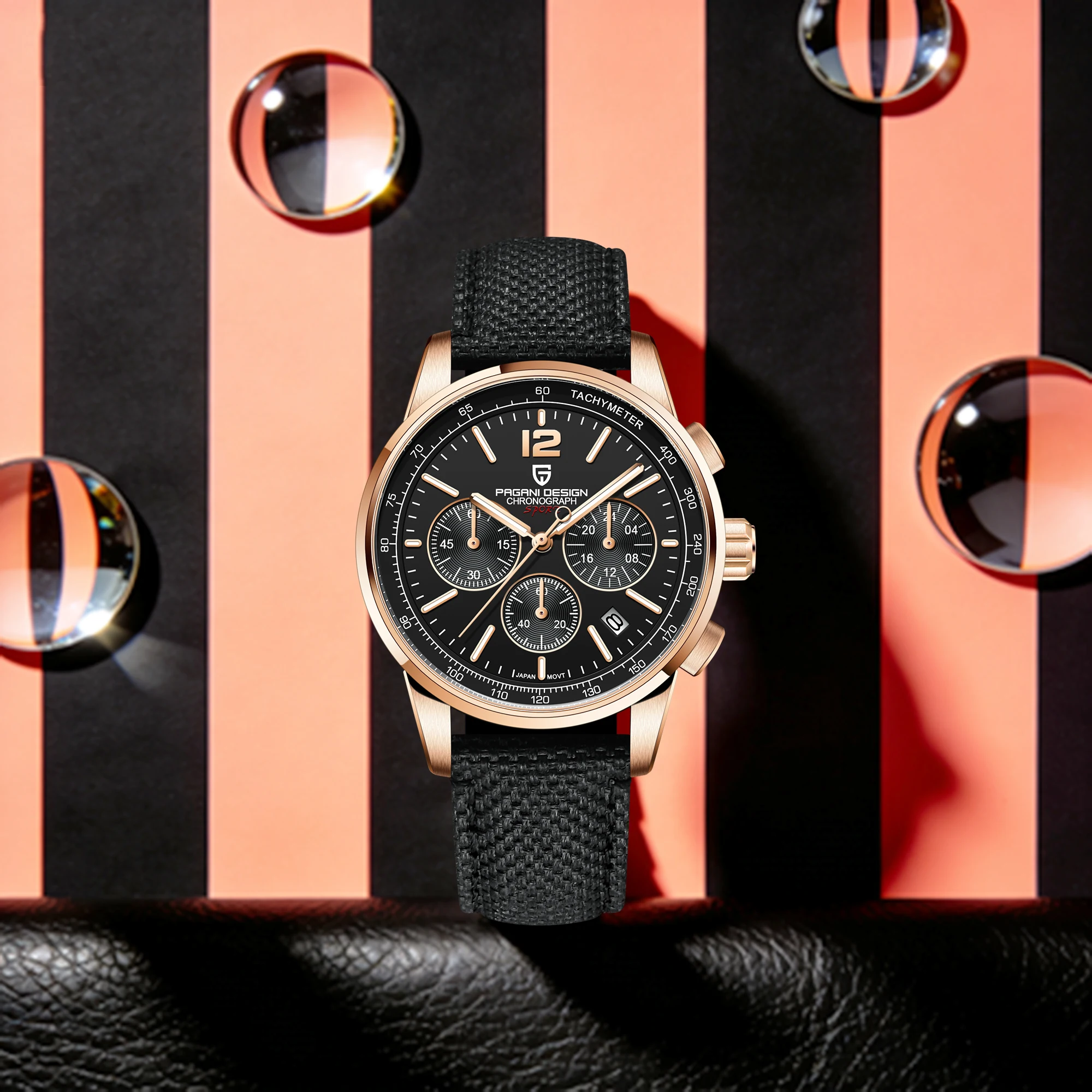 PAGANI DESIGN Men Quartz Watch The Top Luxury Choice For Nobles Small Three-Pin Sapphire Glass Tachometer Waterproof Chronograph