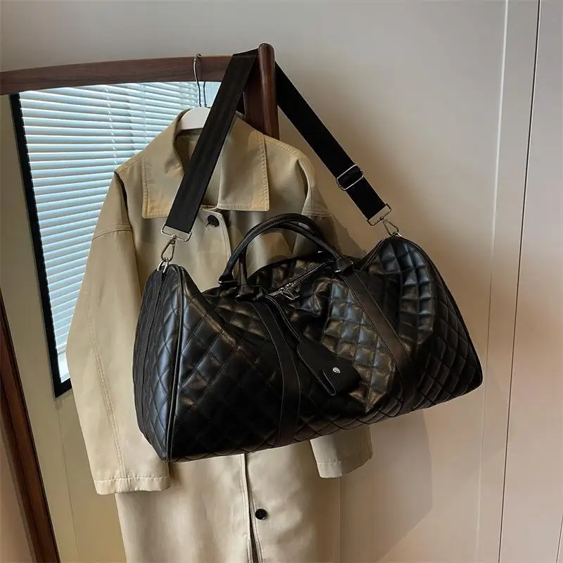 

Large Capaci Women's Handbag Travel Bag Commuter Simple Storage Bag Pure Color Carry-On Lage Bag Busin Trip Bag