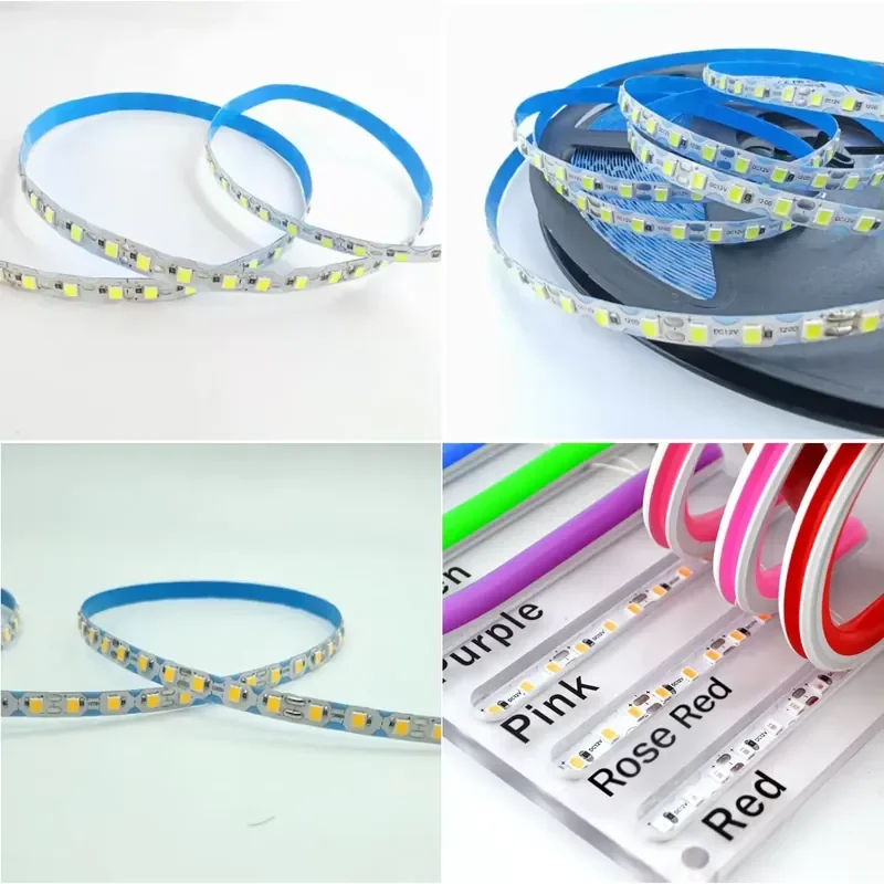 S Shape LED Strip Light 2835 120 LEDs/m 12V Bendable Flexible Tape 6mm Width for Home Decoration Lighting