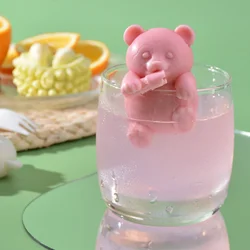 Frozen Panda Coffee Drink Ice Tray Little Bear Silicone Chocolate Mold 3D Animal Mousse Cake Candy Jelly Mould Soap Candle Mold