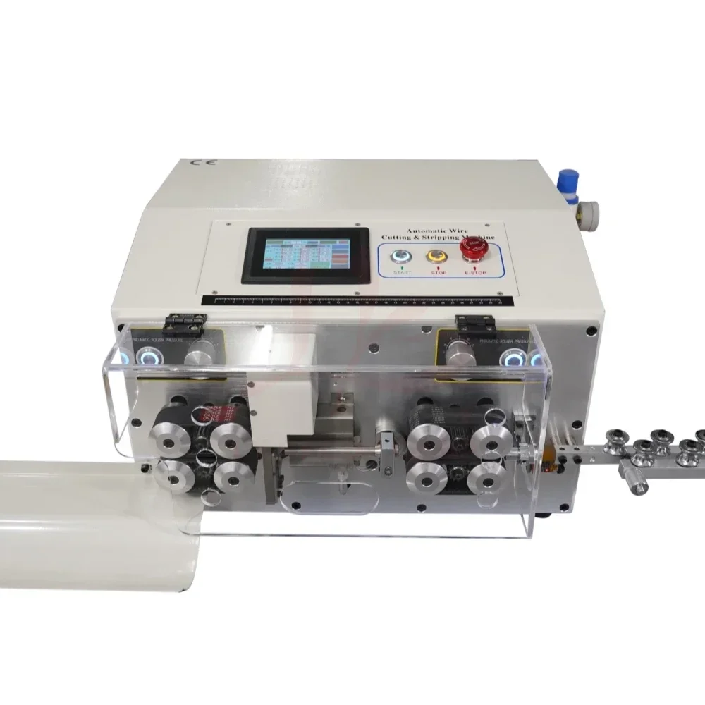 650W 220V 110V SWT-608-YHT4 High Speed Round Sheath Inner and Outer Double Layer Peeling Machine 8 Wheels Touch Screen Control