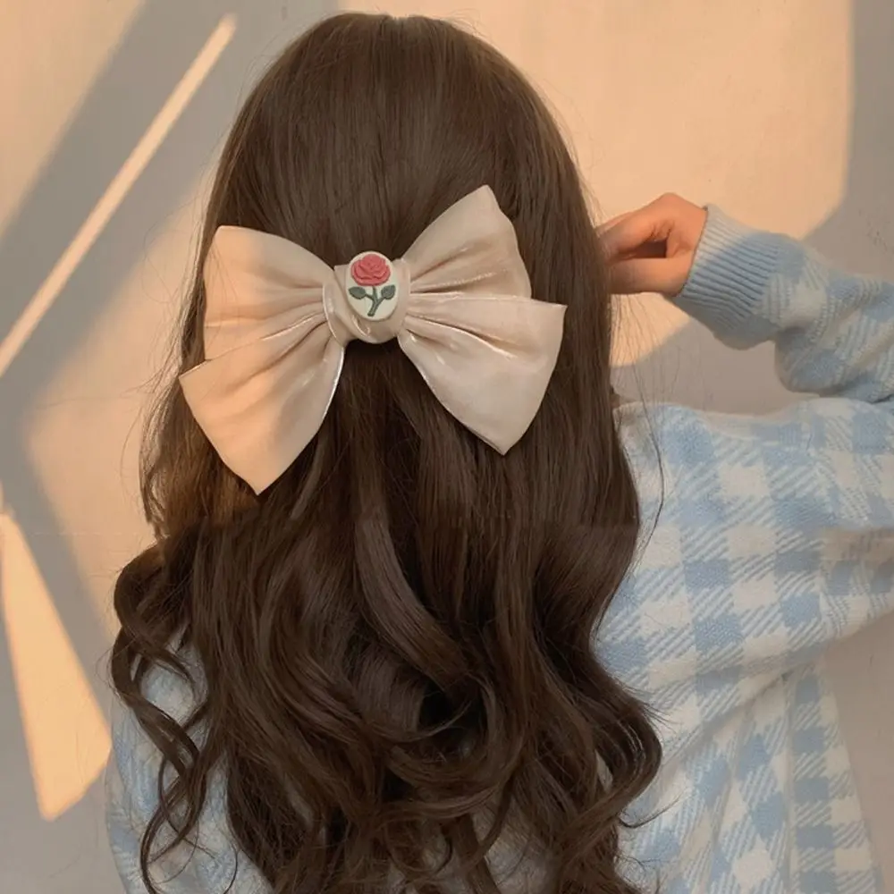 Hair Clips Fashion Headwear New Headdress Bowknot Hairpins Bow Spring Clips Korean Hairgrip Ponytail Holder Women Hair Clips