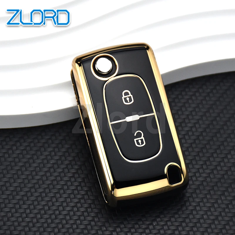 2 3 Buttons Key Case Cover for Peugeot Partner Tepee 207 307 308 407 for Citroen C-Crosser C3 C4 Picasso Berlingo Case Keychain