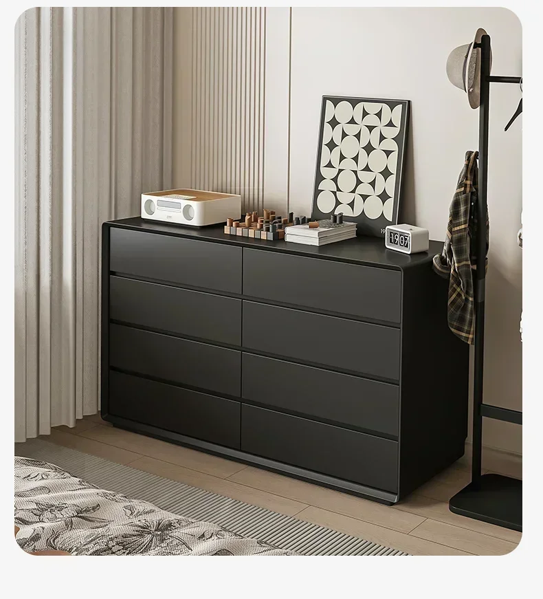 Minimalist Italian chest solid wood wall storage drawer cabinet
