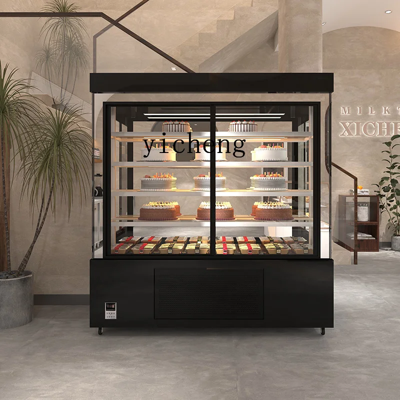 Cake Display Cabinet Vertical Cake Cabinet Front Door Refrigerated West Point Fruit Air-cooled Right Angle Fresh-keeping