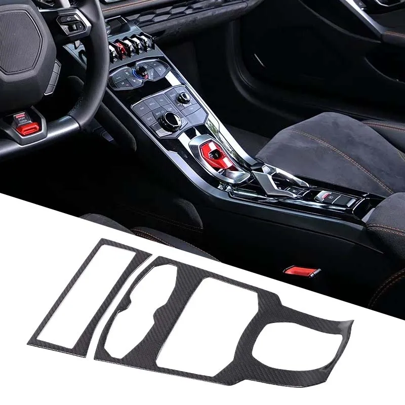 For Lamborghini Hurricane Lp580/Lp610 2014-2018 real carbon fiber central control multimedia button decoration auto parts