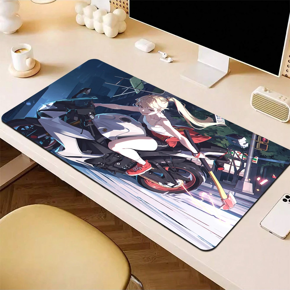 

Kawaii Large Mouse Pad Gamer Cute Anime Girl Mousepad Locking Edge Gaming Mouse Mat Computer Desk Mat Laptop Office Keyboard Pad