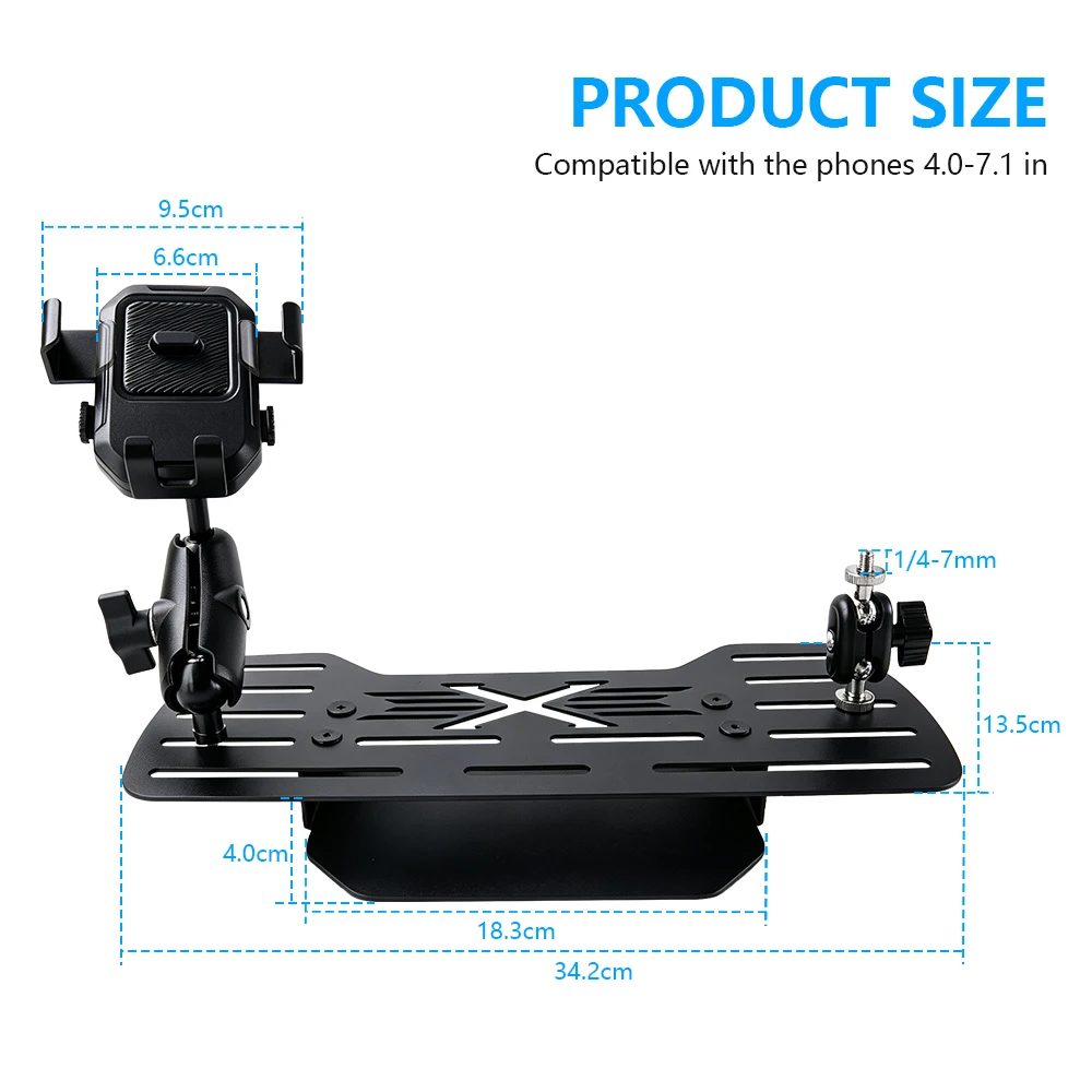 Multi‑Function Dash Platform 360 Degree Adjustable Phone GPS Walkie‑Talkie Mount Bracket For Toyota Tundra 07‑21 Interior Modifi