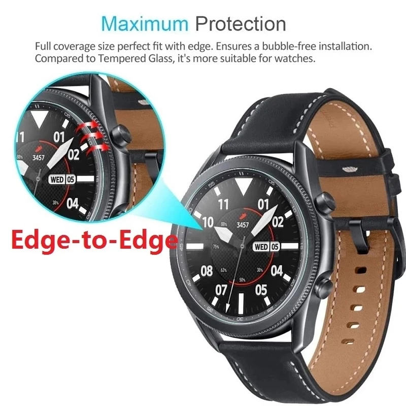 Universal Hydrogel Screen Protector For Round Smart watch Diameter 33 34 35 36 37 38 39 40 41 42 30-46 MM Not Glass Accessories