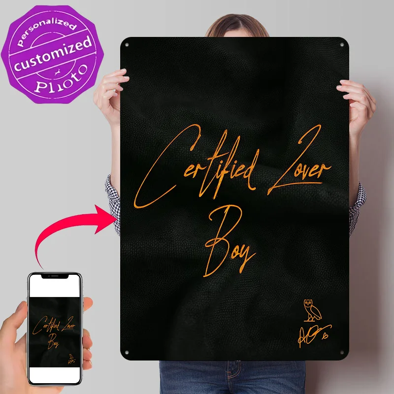Drake Certified Lover Boy Album Art Metal Poster Perfect Gift for Fans Lovers Personalized Wall Art Metal Sign for Room Decor