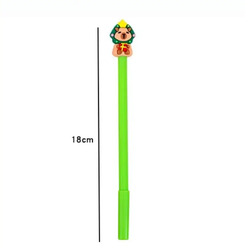 1/5Pcs Christmas Capybara Gel Pen Cute Cartoon Stationery Smooth Writing Pens Kawaii School Office Supplies Festival Prize Gift