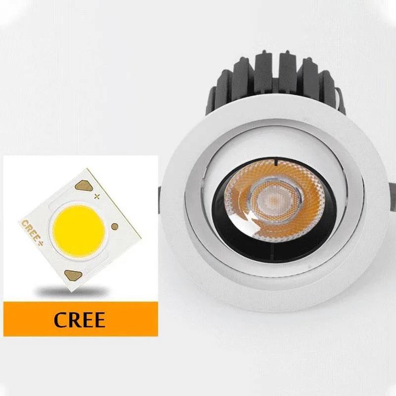 

Adjustable Recessed Ceiling Downlights 10W 12W 15W Dimmable LED Recessed lamp Nordic Spot light for indoor Spot lighting fixture