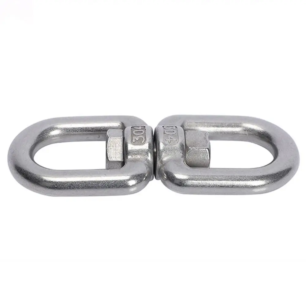 1Pcs Eye Connectors 8 Ring Hook 304 Stainless Steel 4mm 5mm 6mm 8mm Carabiner Clasp Universal M4 M5 M6 M8 Marine Anchor Swivel