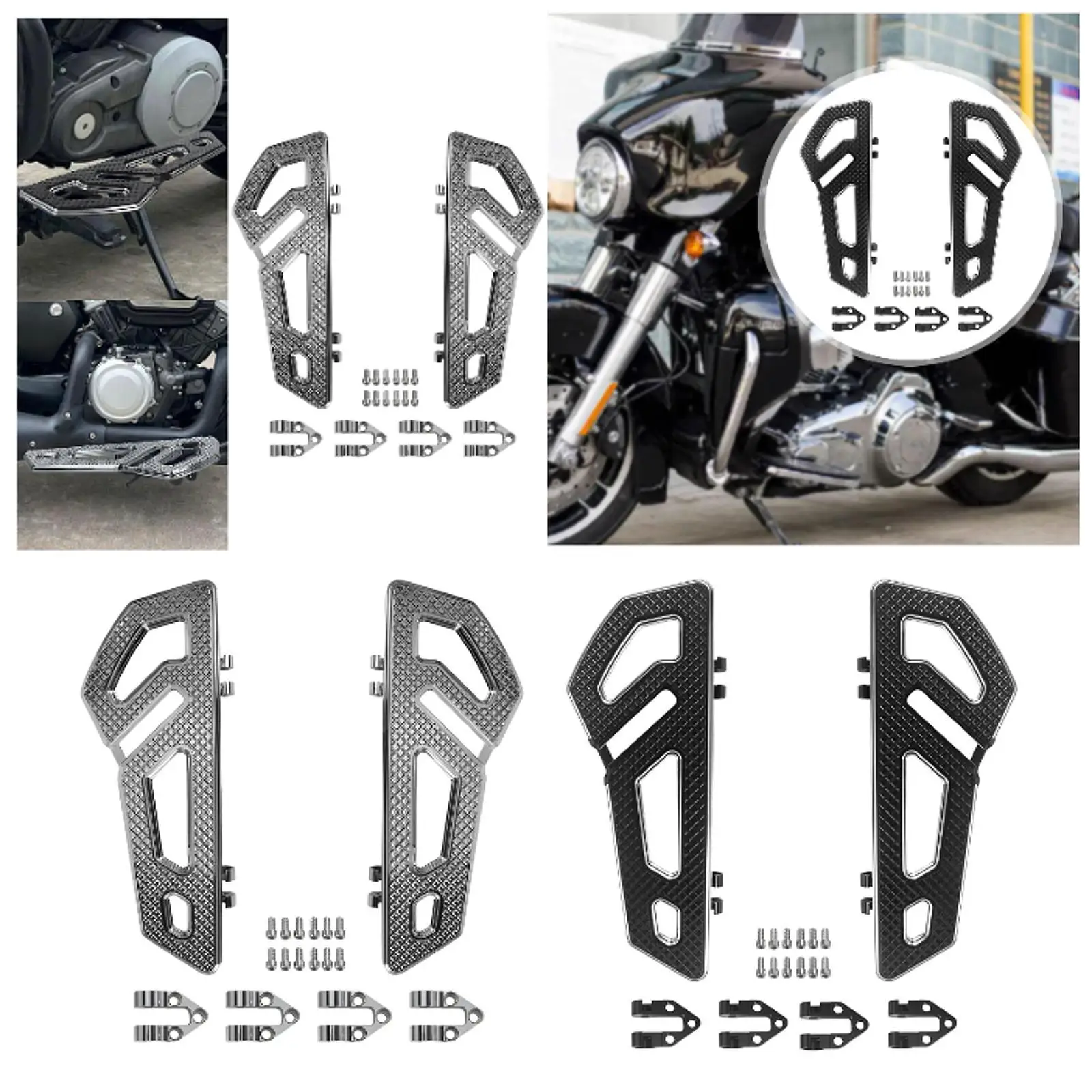 

Motorcycle Driver Rider Footboard Foot Rests for Street Glide Road King