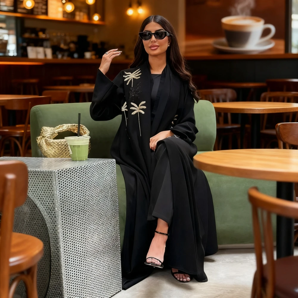 

Ид Абая женское платье мусульманская вечеринка Джалабия Рамадан длинный кардиган Абая Vestidos Largos арабский халат Марокко кафтан с вышивкой