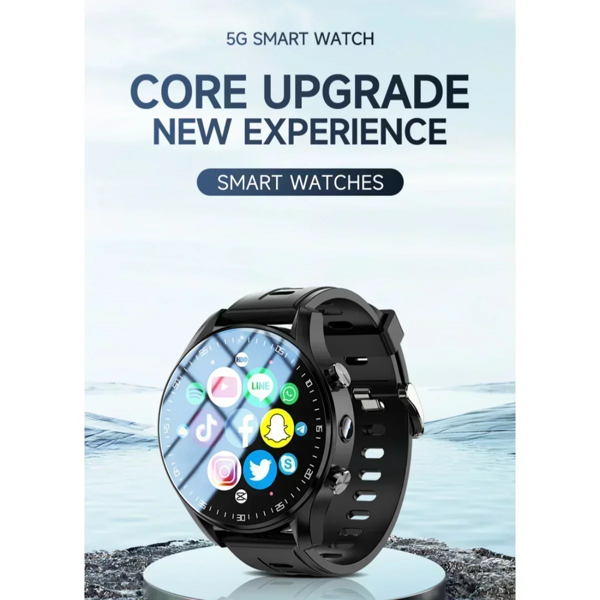4G Android dual camera video call SIM card smartwatch 128GB with WiFi GPS waterproof function Google Play Store
