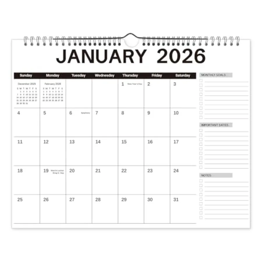 

2026 Wall Calendar 2026 Monthly Wall Calendar 18 Months Calendar Planner 11.5"x14.5" Planner with Thick Paper for Planning and