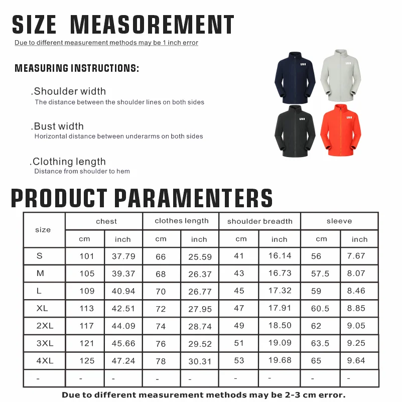 Custom Embroidery Print Men Fleece Jacket Soft Warmth Windproof Full Zip Up Coat Multiple Zipper Pockets Hiking Working Outdoors