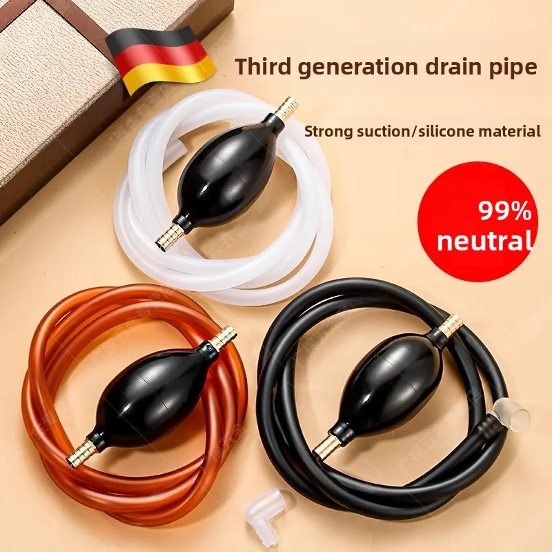 

Heat Resistant Tea Tray Drain Pipe with Absorbent Ball Tea Table Accories Copper Material Tea Set under Sink Drain Pipe