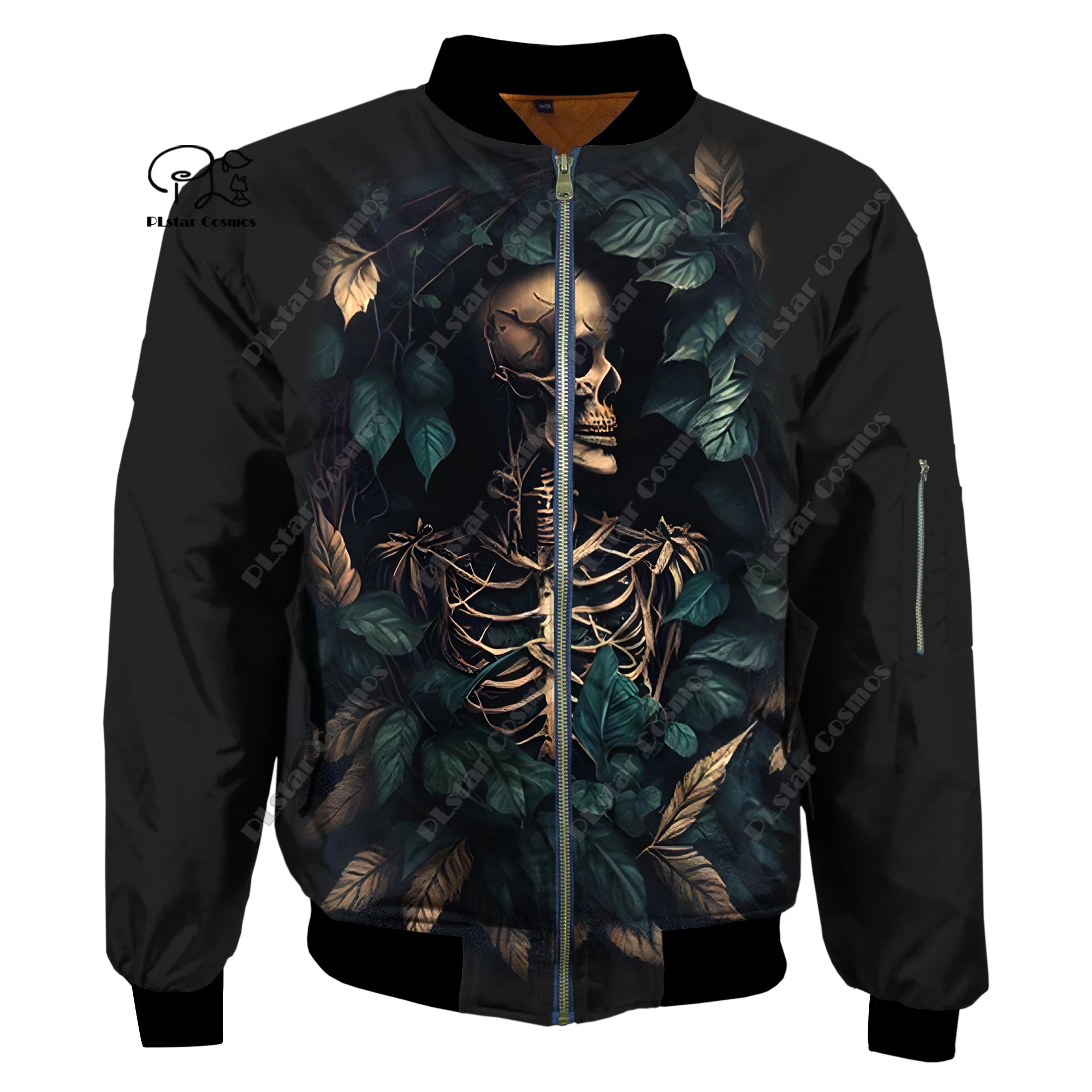 

Halloween horror theme 3D printing flight pilot jacket jacket sportswear winter thickened oversized casual long-sleeved KB-4