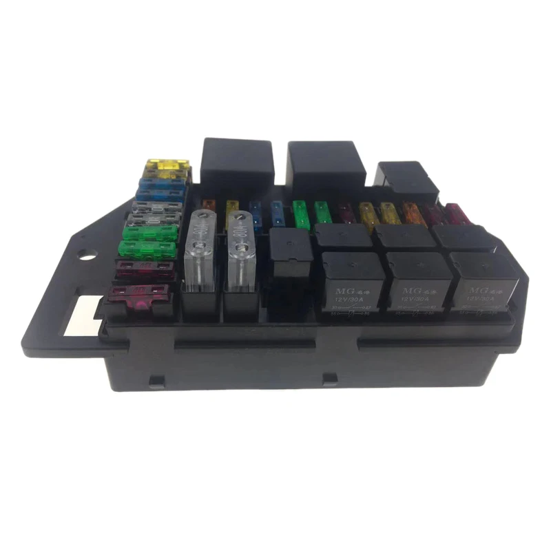 

38 Way Blade Fuse-Block with Fuse-Box Holder and Relay Damp-Proof Cover for Car Boat Marine Truck