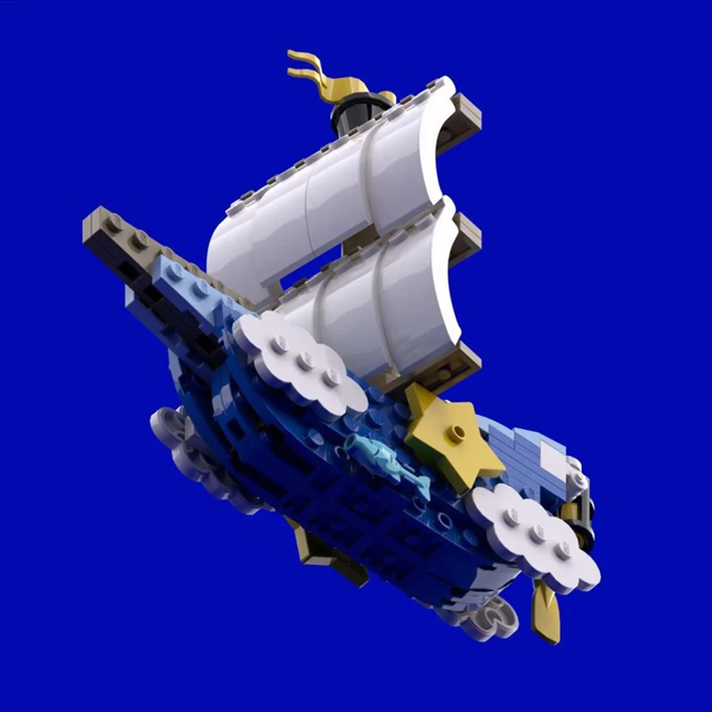 130 قطعة MOC السفينة الشراعية السحابية فكرة خيالية اللبنات الكلاسيكية لتقوم بها بنفسك القدرة على الإبداع الإبداعي #2