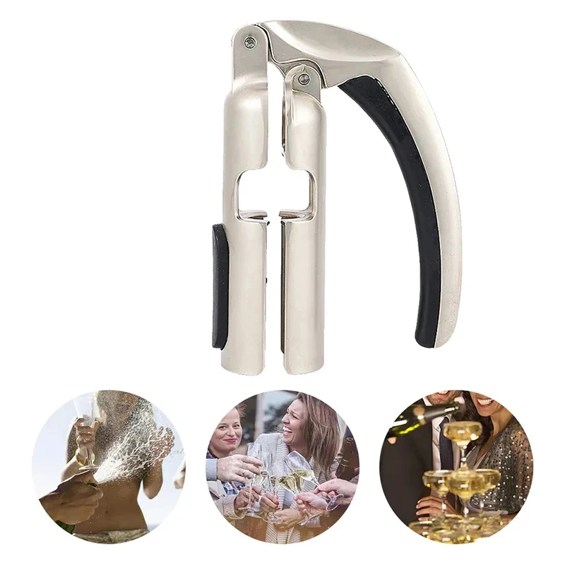 

Professional Champagne Corkscrew Wine Bottle Opener Sparkling Wine Cork Puller Home Bar Supplies Kitchen Gadgets New Arrivals