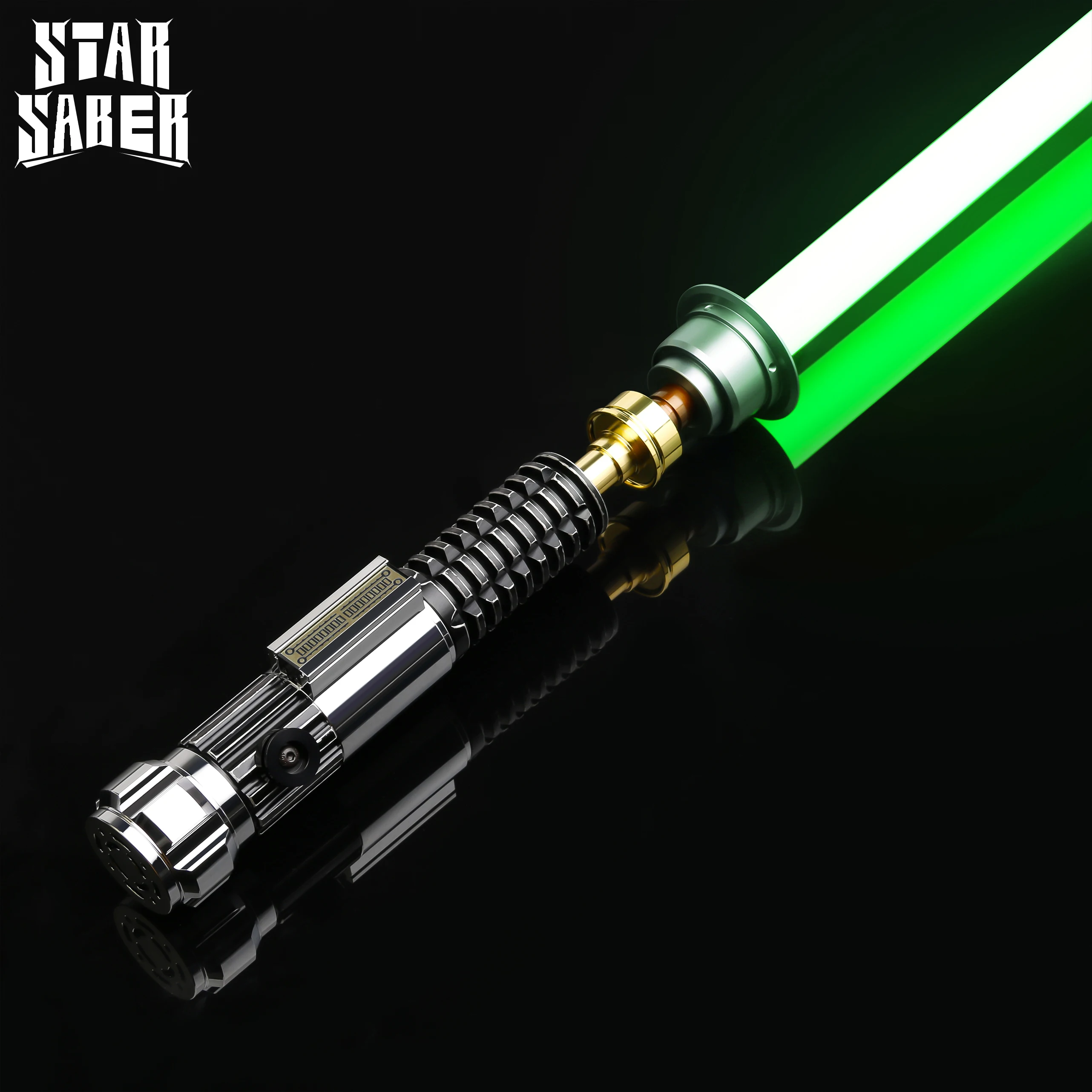 

TXQSABER Obi-Wan Lightsaber Metal Hilt Smooth Swing Obi-wan EP1 Laser Sword SNV4 with SD Card 24 Sounds JEDI Skywalker Laser