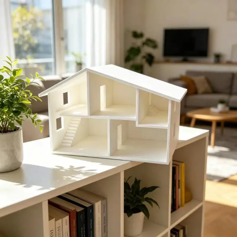 Hot Sale Unfinished White Miniature Dollhouse Model Multiple Rooms Smooth Surface For DIY Craft Kids Play