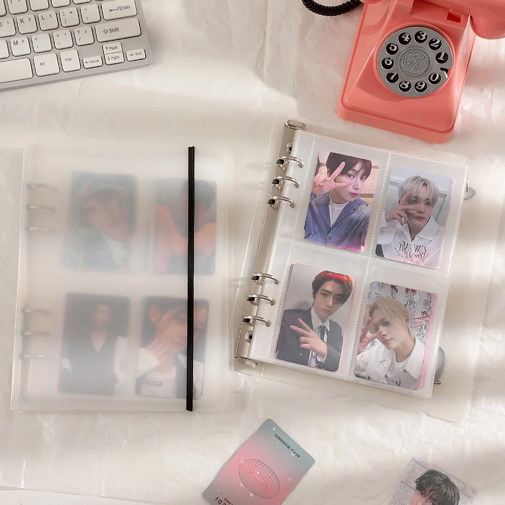 A5 Photocard Binder with 20 Pcs Inner Pages Clear K-Pop Korean Pop Photocard Holder Binder Book 2 x 3 Inch Photo Card Album