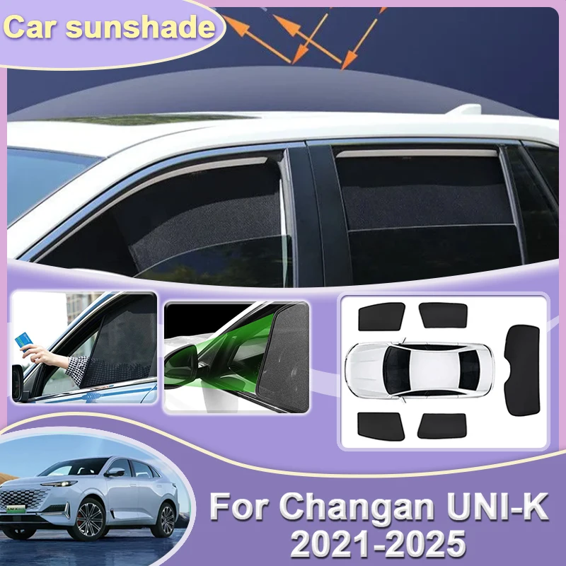 

Car Mesh Sunshade For Changan UNI K accessories 2024 iDD 2021-2025 Sun Visor Windshield Curtain Window Covers Sun Protection