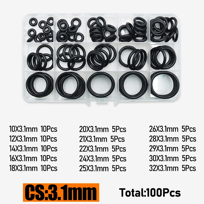 bis zu 3230p O-Ring Gummi NBR Dichtung Unterlegscheibe O Ring Kit Reparatur Wasserhahn Rohr Auto Sanitär Dichtung Ölbeständig Hochtemperatur-O-Ring – Detail 17