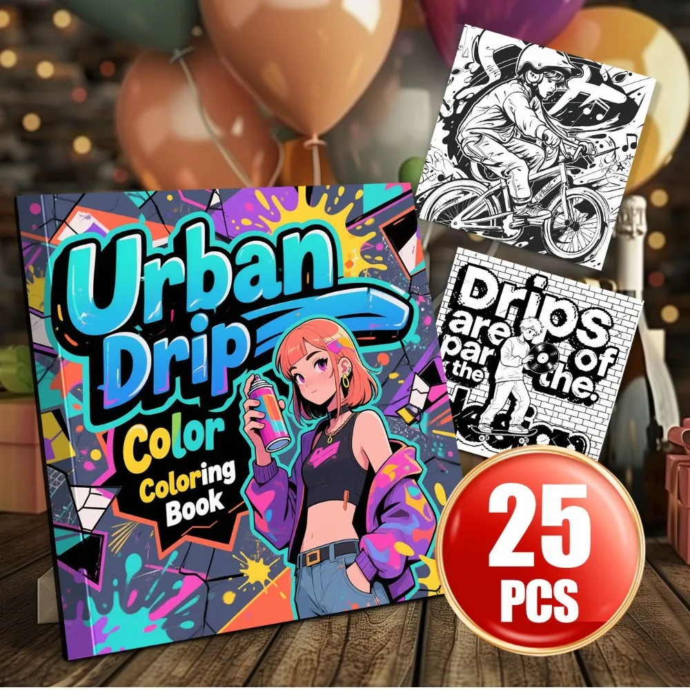 Stress Relief Graffiti Two Dimensional Girl Coloring Book Cute Cartoon Design Improve Creativity And Relieve Mental Fatigue