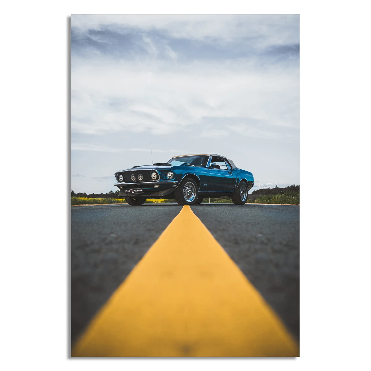 Modern Art Decorative Painting Fords Mustang 1969 On The Road Muscle Car Posters Canvas Printings for Home Room Wall Decor