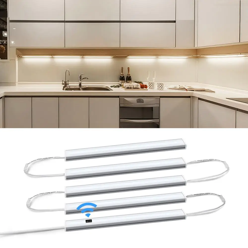 Led Cabinet Tube Bulb Hand Sweep Sensor Connectable 5M DC12V 30/40/50cm Smart Wall Lamp For Bedroom Closet Kitchen Lighting