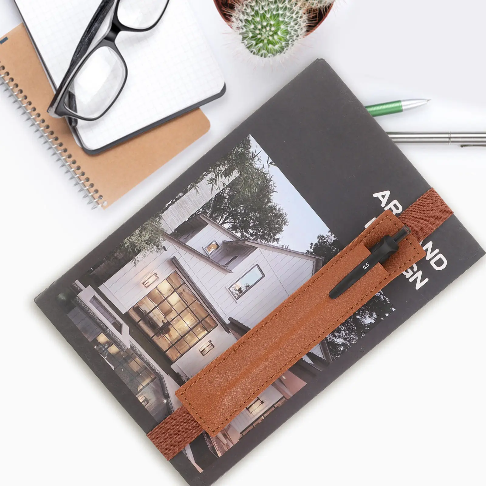 6Pcs Wear Resistant Pen Holder Sleeve for Notebook with Elastic Band Capacitive Stylus Pen Pouch Journal Notebook