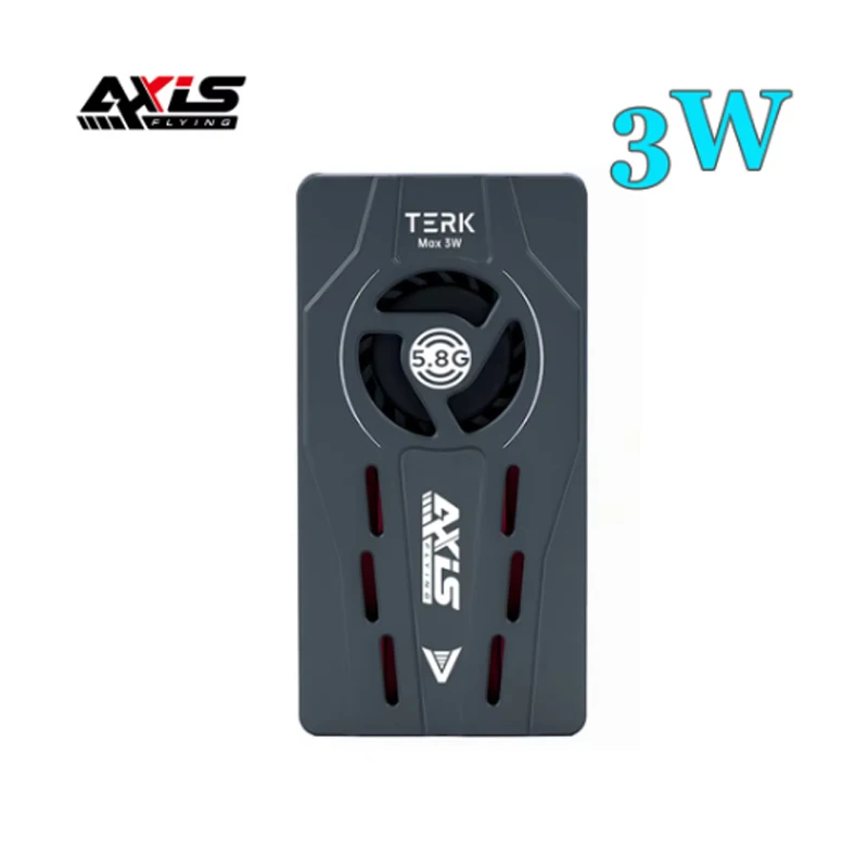 

Axisflying TERK Max 5.8G 3W VTX Fan with CNC Heat Sink Dual Function-Buttons Built in MIC Silent for Long Range RC FPV Drone