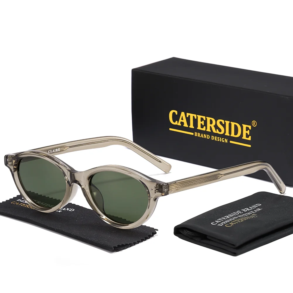 CATERSIDE Neue Modische Polarisierte Sonnenbrille für Herren, Tr-90 Ovale Sonnenbrille für Damen, Outdoor- und Reisebrille im Cat-Eye-Stil, UV400-Schutz – Detail 12