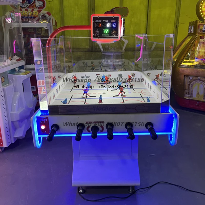 Coin Operated Indoor Sports Ice Hockey Arcade Game Machine BUBBLE Air Hockey Table High Visibility Bubble Effect Coin Game