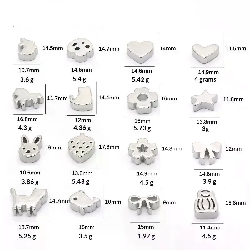 3Pcs Stainless Steel Cute Shaped Spacer Beads Polished Long Shine For Matcha Sifting Beads - Japanese Tea Ceremony Tool