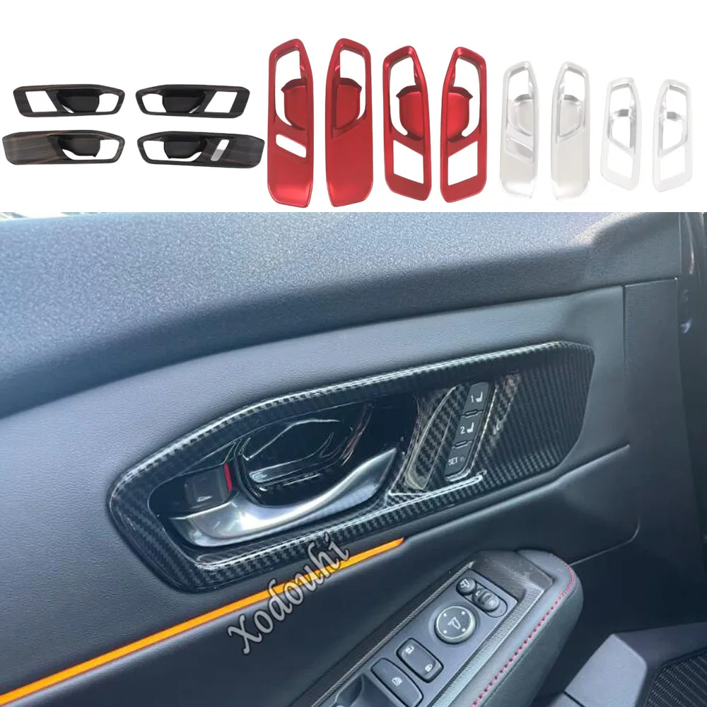 Car Inner Door Handle Bowl Cover Trim ABS Plastic Decoration Frame Armrest For Honda Accord 11th 2023 2024 Interior Accessories