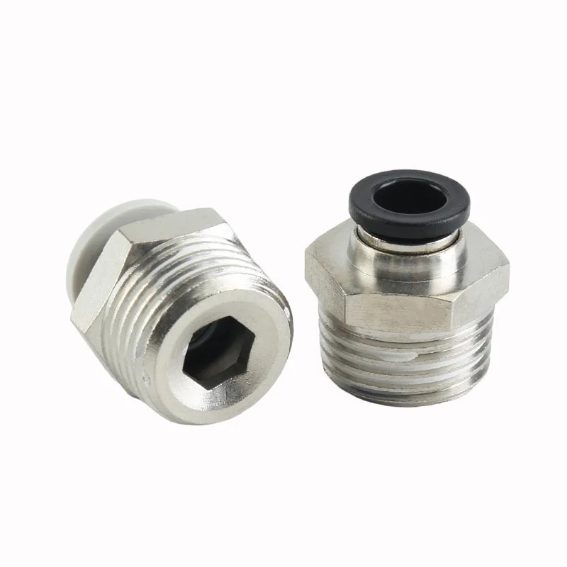 PC14-02 Pneumatic Fittings PC16-03 04 06 Air Connector Quick Insert Connecors Hose Male Thread Straight Pipe Fitting