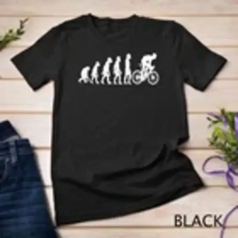 Funny Human Cycling Evolution Athlete Bike Cyclist Biker T Shirt Unisex T shirt