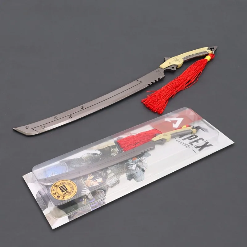 ดาบของเล่นโลหะหุ้มปลอก แอช วอยด์ เบรกเกอร์ ขนาด 22 ซม./8.66 นิ้ว อุปกรณ์เสริมเกม Apex ของตกแต่งตั้งโต๊ะ ของขวัญวันเกิดสำหรับเด็กผู้ชาย
