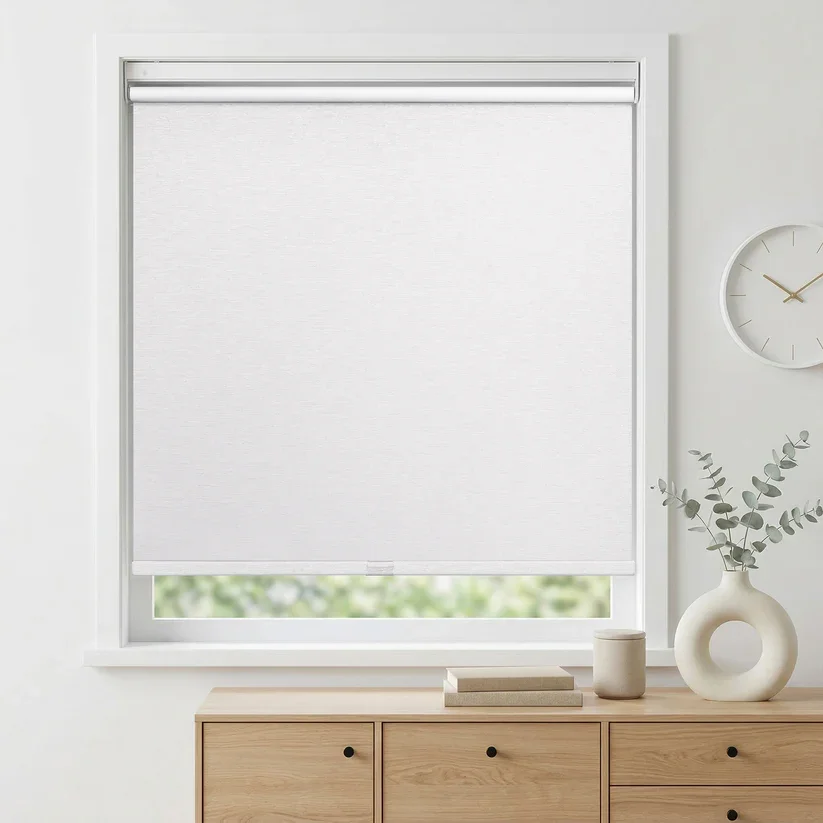 

No Drill Roller Shades Cordless 100% Blackout Window Blinds Easy Install Custom Size for Home Bedroom