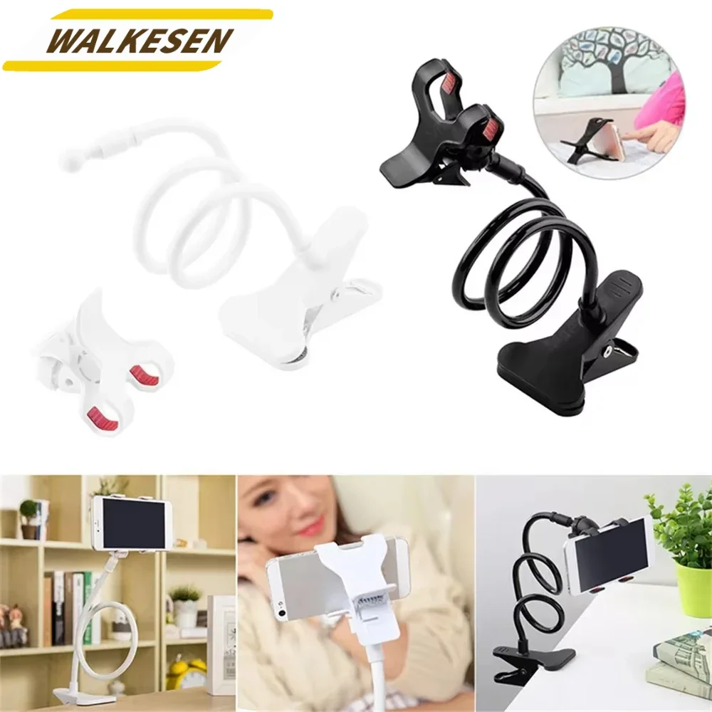 

Lazy Person Mobile Phone Bracket Clamp Bedside Desktop Flexible Long Arm Gooseneck Bracket With Handle Overhead Live Brackets